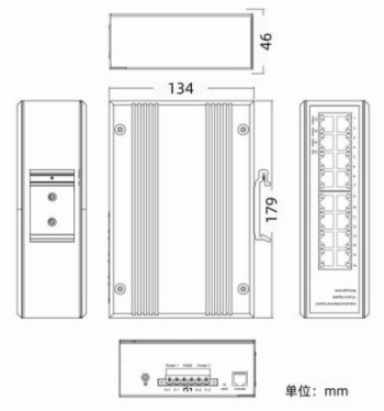 2*1000Base-X Optical, 16*10/100/1000Base-T Unmanaged Industrial Ethernet Switches