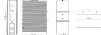 2*1000Base-X Optical, 4*10/100/1000Base-T Unmanaged Industrial Ethernet Switches