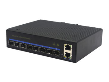 8*10/100/1000Base-X SFP, 2*10/100/1000Base-T Unmanaged Industrial Ethernet Switches