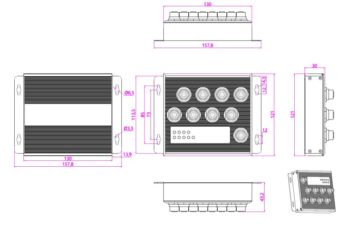 8*10/100/1000Base-T M-12 X-Coded Industrial Ethernet Switches