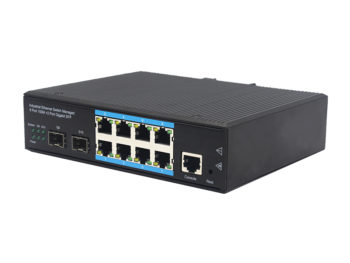 2*1000Base-T X Optic SFP 8*10/100/1000Base-T managed Industrial Ethernet PoE Switches